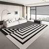 Geometric Decor carpets for living room Black White Light Luxury Rugs Decoration bedroom Non-slip Mat Large Area Rug tapis salon 3