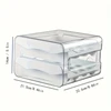 1Pc Egg Storage Box Refrigerator Drawer-Type Duck Egg Cute Double-Layer Kitchen Organization Fresh-Keeping Egg Box 3