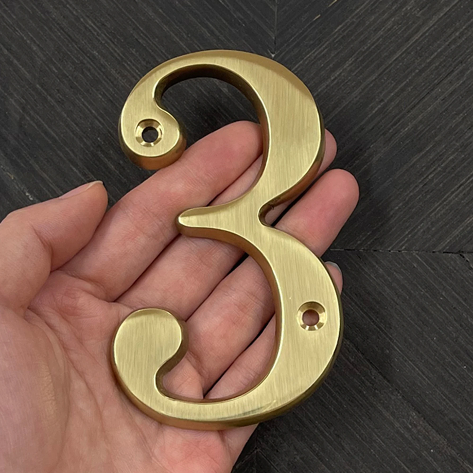 Brass House Number Outdoor 101mm 4 inch Metal Letter Apartment Door Number Mailbox Address Sign #0-9 With Screws 1pc,house number signs,door signs,house numbers,number plate