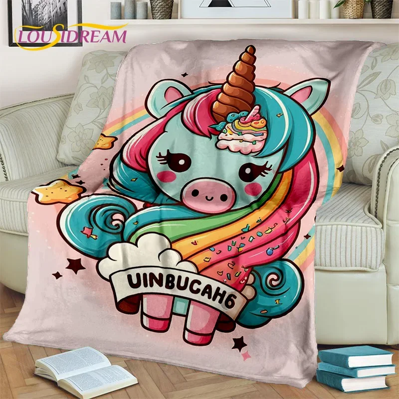 3D Cartoon Cute Unicorn Girl Birthday Gift Blanket,Soft Throw Blanket for Home Bedroom Bed Sofa Picnic Travel Cover Blanket Kids 5