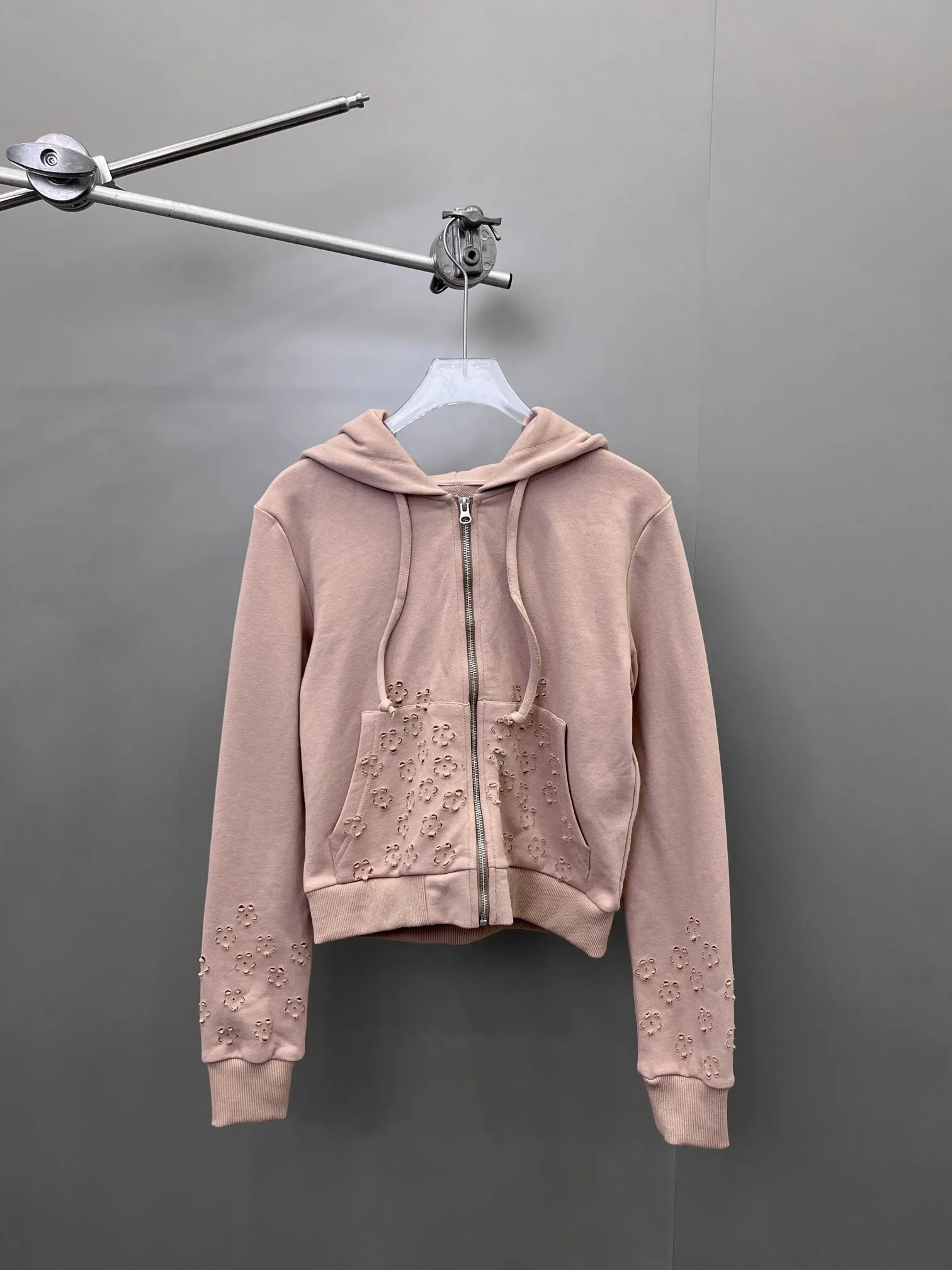 

Sweatshirt jacket hooded short design casual fashion 2024 summer new 1117