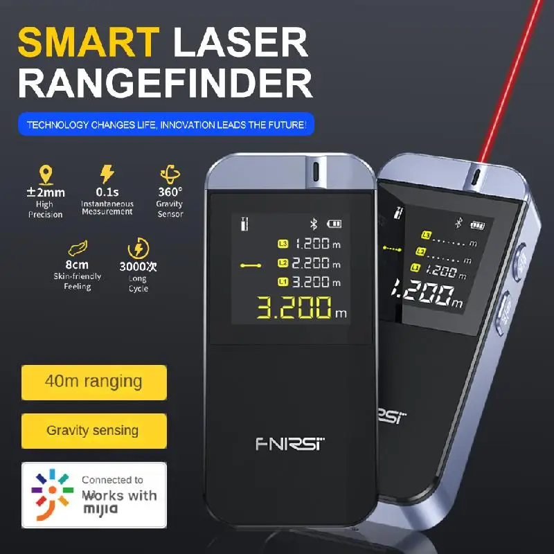 

UYANGG IR40 Smart Laser Rangefinder 40M Laser Tape Measure Digital Distance Meter Metro Laser Digital Accurate APP To Draw