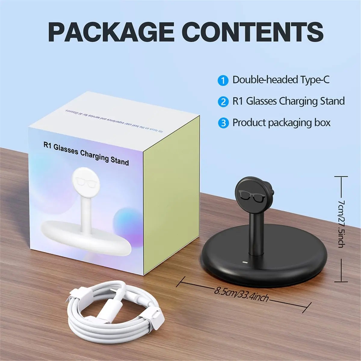 메타 레이밴 스마트 안경용 A10R 충전 도크 AR 스마트 안경 휴대용 여행용 USB-C 충전기 스탠드