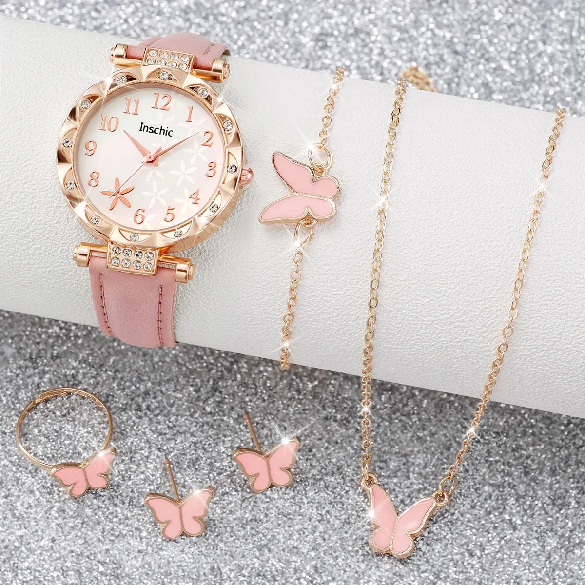 Jewelry Set Analog Quartz Women