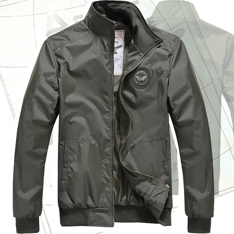 

US Air Force Pilot Casual Fashion Men's Jacket Medal Camping Male Clothing Motorcycle Bomber Jacket