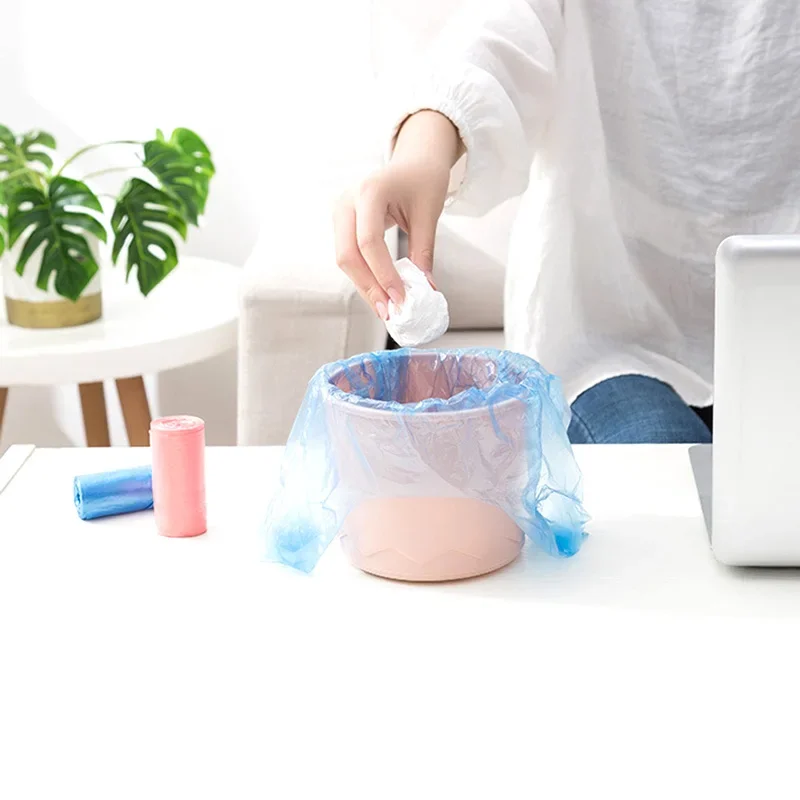 Car trash can trash bags garbage bags 20Pcs/Roll mini vest style for bedroom office desktop car kitchen bathroom