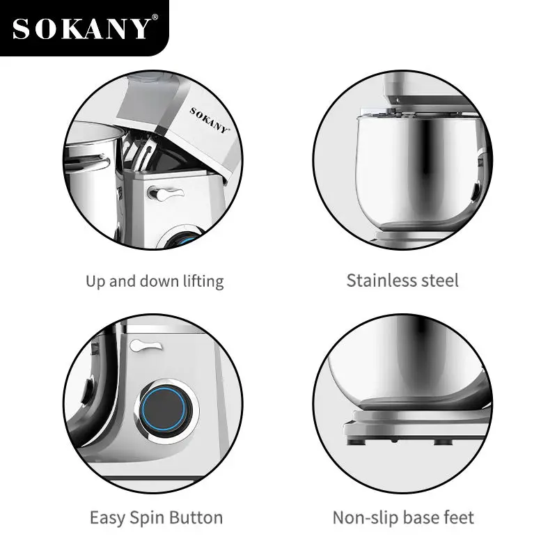 sokany 269 Dough kneading machine Food mixer mini stand mixer food processor 6