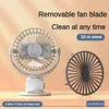 Electric Mini Hand Clip Fan USB Rechargeable Table Fan Clip-on Type Portable Mini Desk fans Air Conditioner Hanging Fan Bedroom 4