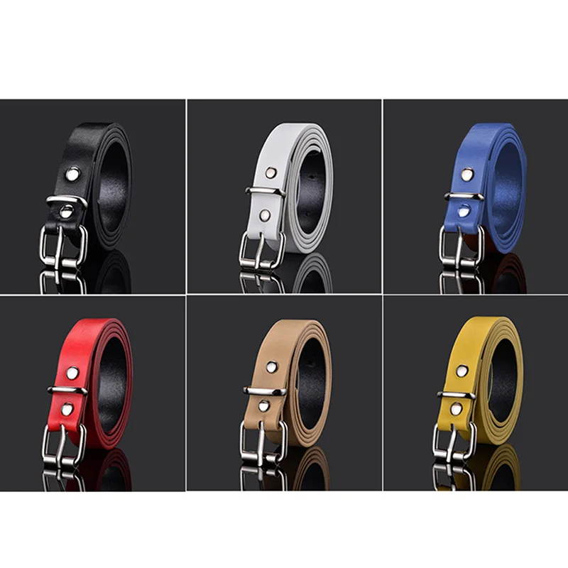 New Style Fashion Children Leather Belts Design Alloy Pin Buckle Boys Girls Kid Casual Waistband Jeans Adjustable Men's Belt