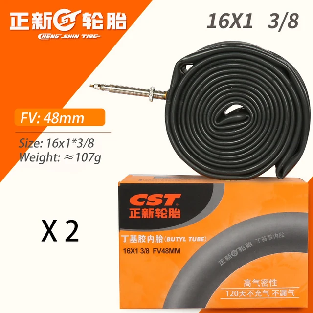 2pcs CST Bike Inner Tube 16 x 13/8 349 For Brompton High Airtightness