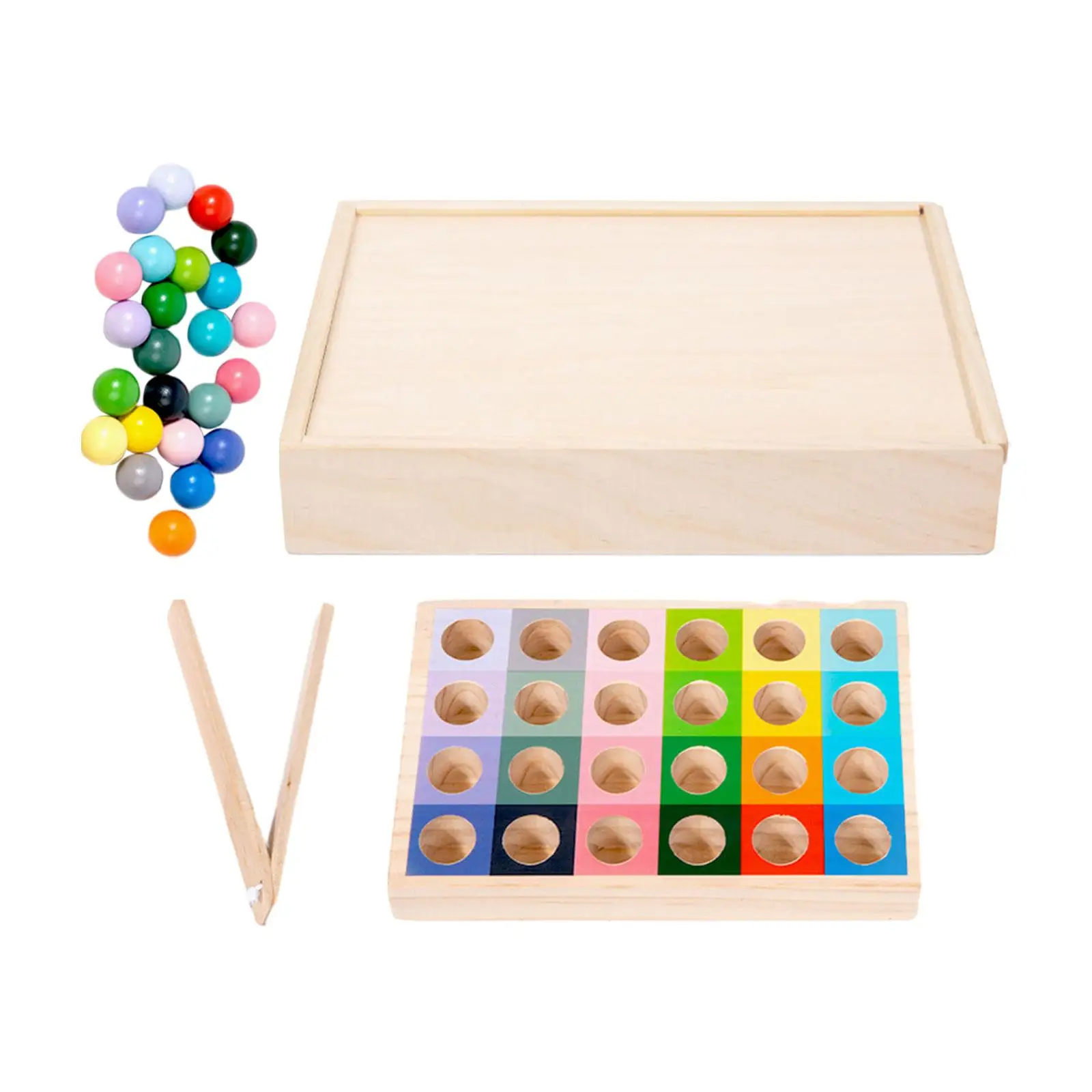 

Wooden Peg Board Beads Game Baby Toddlers Fine Motor Skills Activities Balls Valentines Day Gifts for Kids Montessori Toys