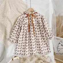 

Childrens Clothing Baby Girl Princess Dresses Kids Casual Long Sleeve Floral Dress Toddler Girl Tutu Dress Baby Clothes 2-7T