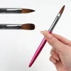 Rose Gold  Acrylic Nail Brush 3D Pure Handmade Nail Brushes For Acrylic Application Professional Nylon Nail Art Brush Set 5