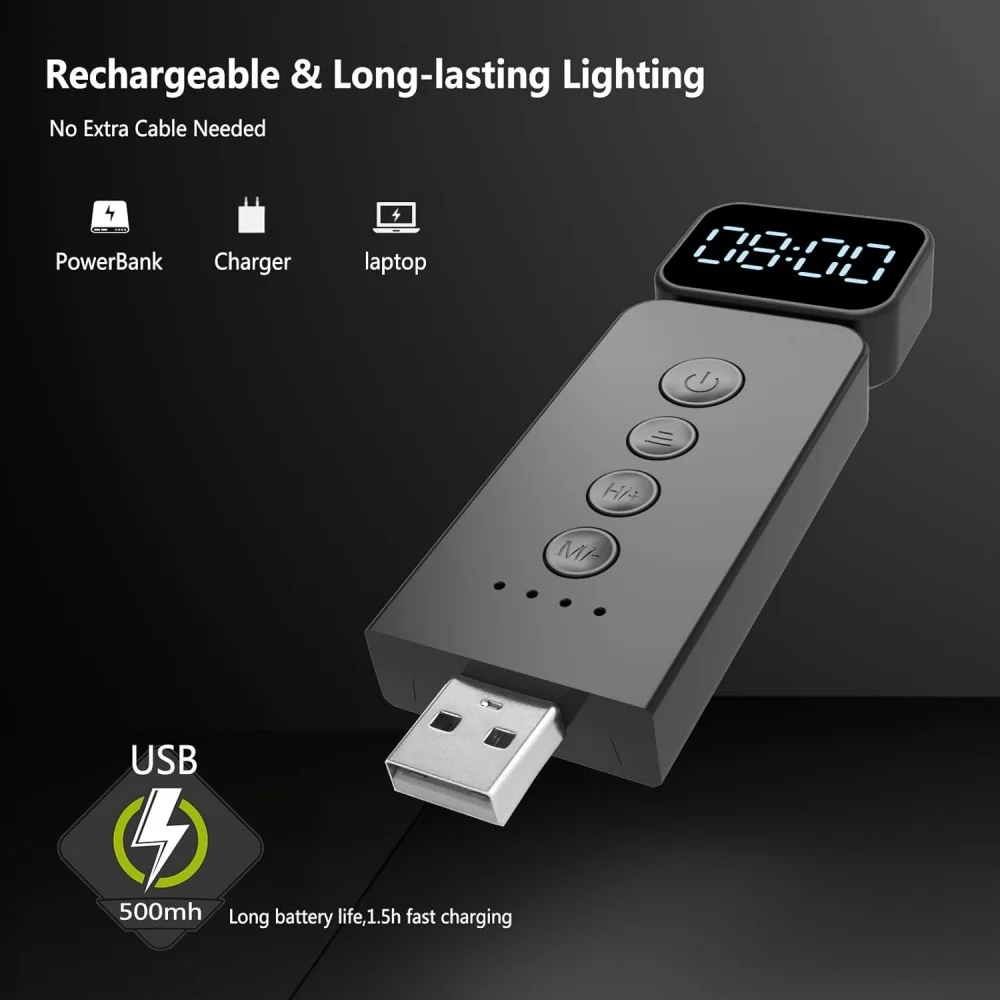 Book Light LED Timer Rechargeable Portable Reading Light 3-Color Lighting Mode Book Lights Bed Ultralight Metal Read Night led light book light