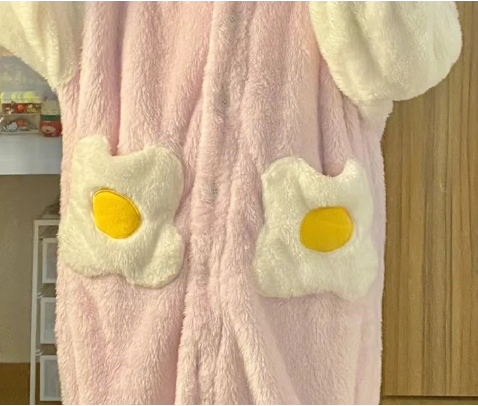 Long Robe Nightdress Thicken Fluffy Pajamas Adult Sleepwear Homewear Flannel Oversized Fancy Nightgown Women Halloween Costumes
