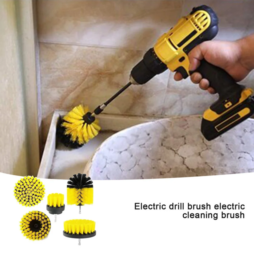 Cleaner Drill Brushes Attachment Hand Held Electric Scrubber Kit Suitable  For Bathtub Carpet Glass Cleaning Power Drill Tools