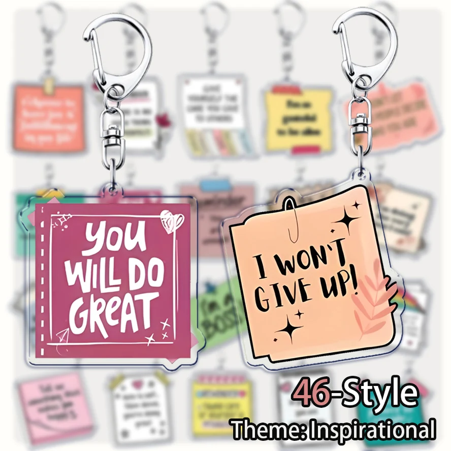 Pretty Inspirational Quote portachiavi portachiavi per accessori borsa ciondolo portachiavi motivazionale gioielli fan regali Self Care