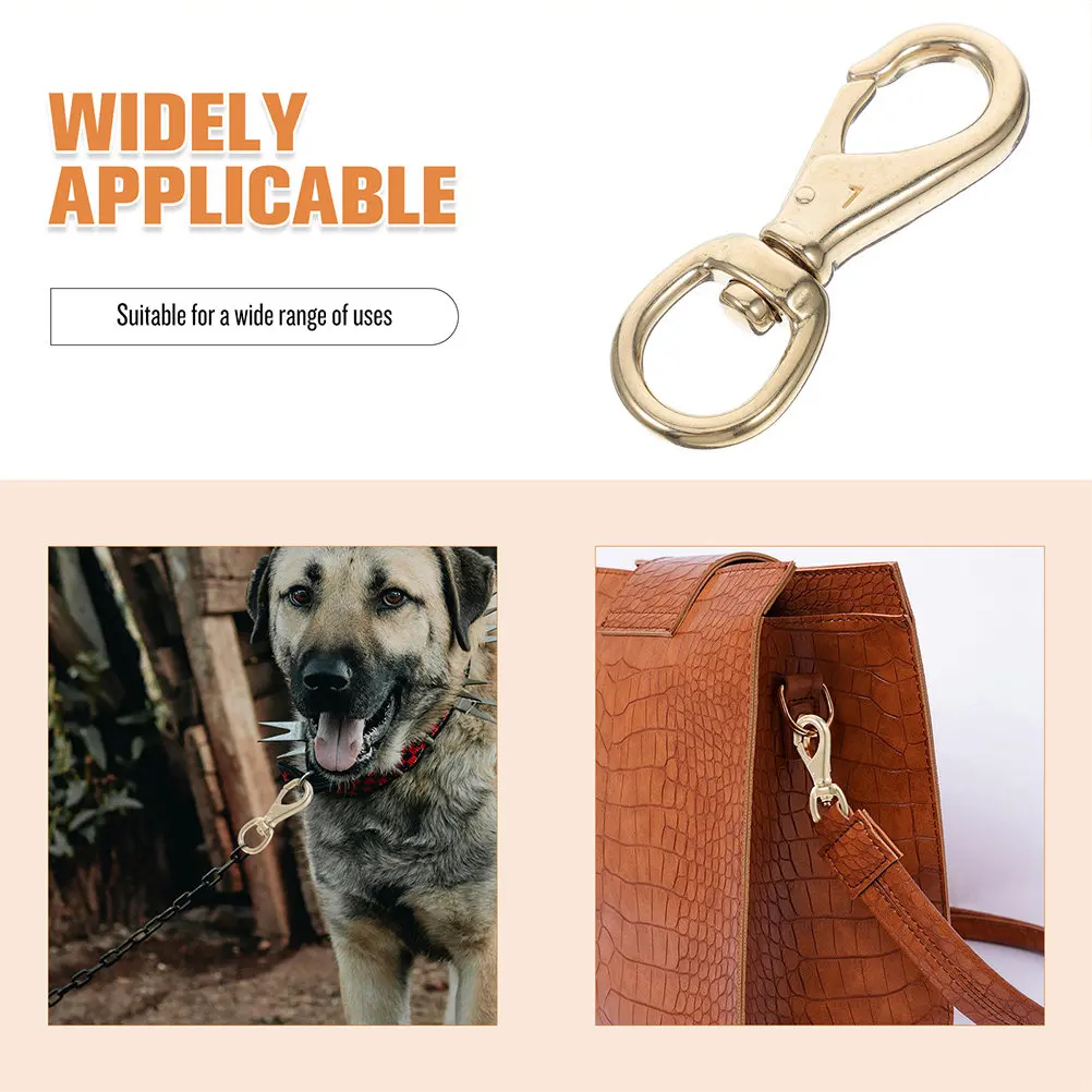 2개입 황동 회전식 로브스터 클로 클래스프, 헤비 듀티 360도 회전 스냅 훅, 야외 훈련 장비, 강아지 하네스, 가방, 벨트용