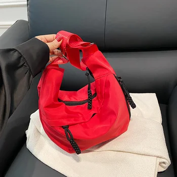 حقيبة كروس عصرية من النايلون، حقيبة كتف ذات سعة كبيرة، حقيبة زلابية كاجوال من قماش أكسفورد للرياضة في الهواء الطلق وركوب الدراجات والمشي لمسافات طويلة 2