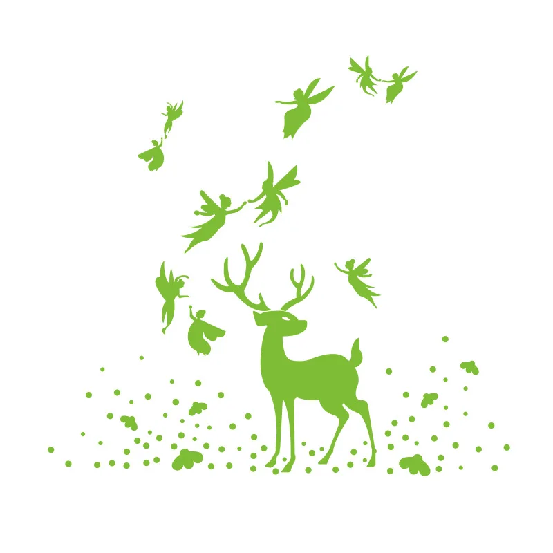 97Pcs Stars Elf Fawn Glow In The Dark Stickers Child Wall Home Decoration Anime Cartoon Bedroom Closets Fluorescent DIY Stickers