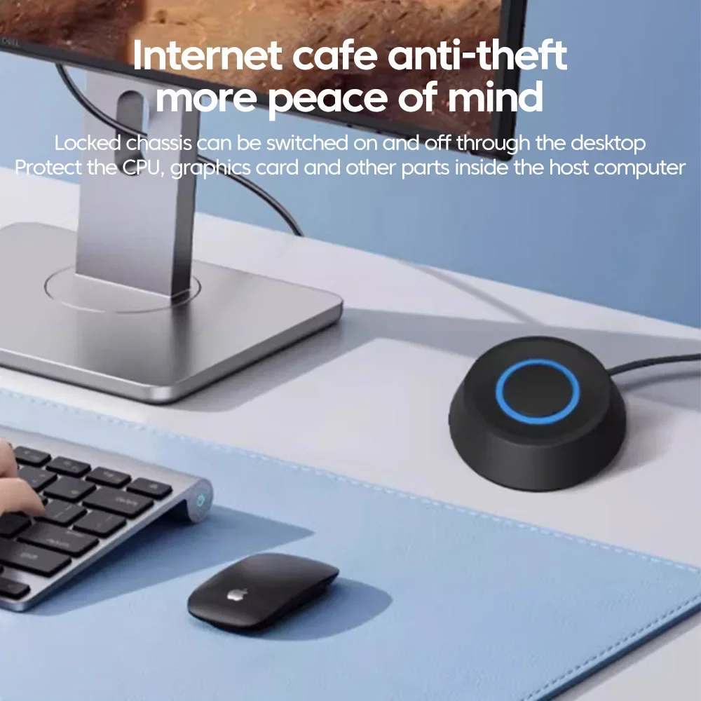 OLAF Computer desktop mobile switch button external desktop startup extension cable power on button one click start computer