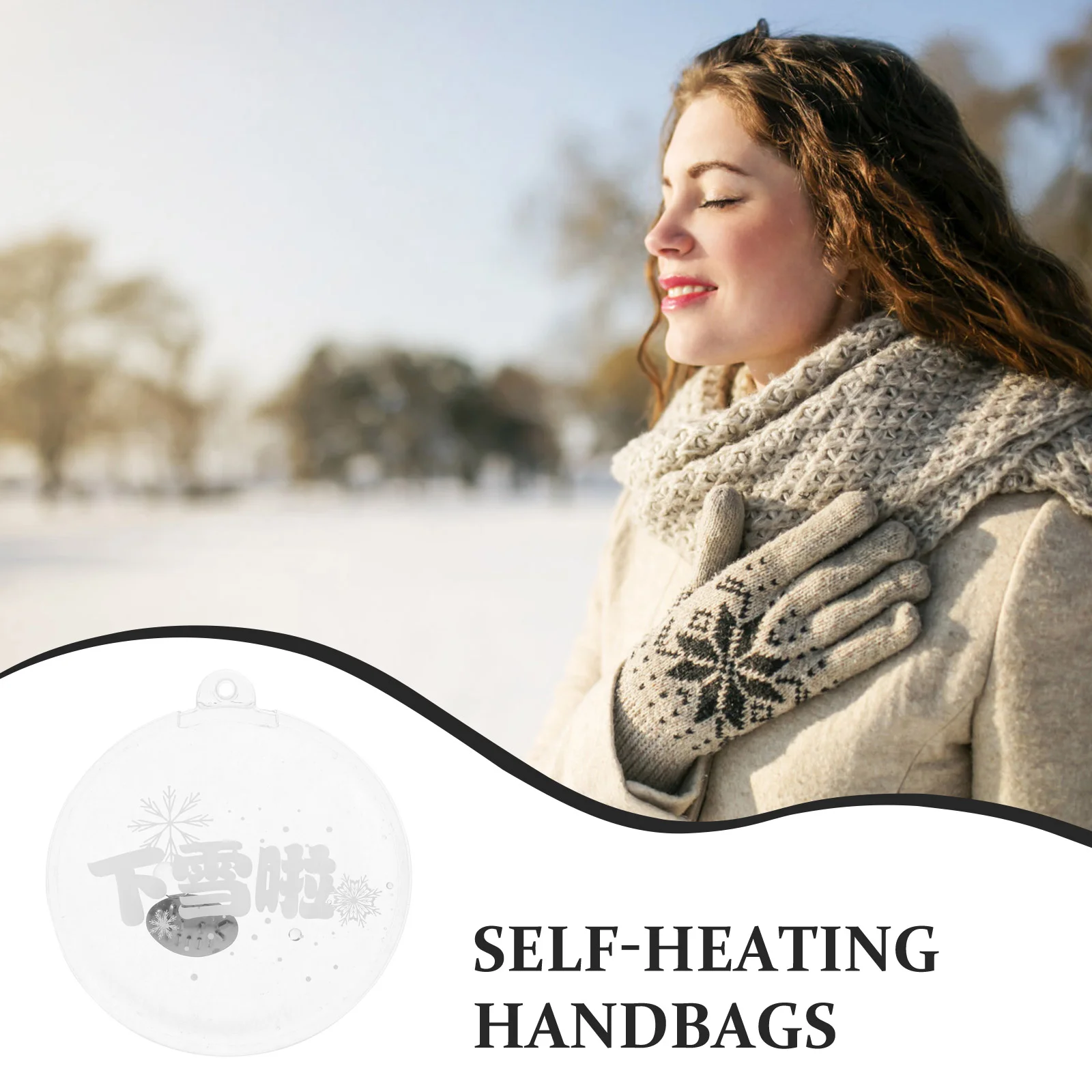 3Pcs Cartoon Durable Hand Warmer Portable SelfHeating Tote Bags Reusable Gel Handbags WarmFitting Camping Hiking Safety Gear