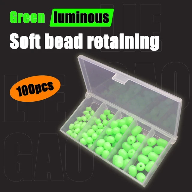 100pcs Luminous Beads Fishing Space Beans Soft Plastic Glowing Fishing Beads  Sea Fishing Lure Floating Tackle Accessories - AliExpress