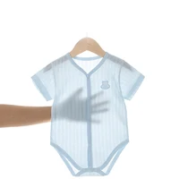 Newborn Baby Bodysuits for Boy Girl Summer Thin Outwear Casual Short Sleeve Toddler Kids Jumpsuits Children Clothes 3
