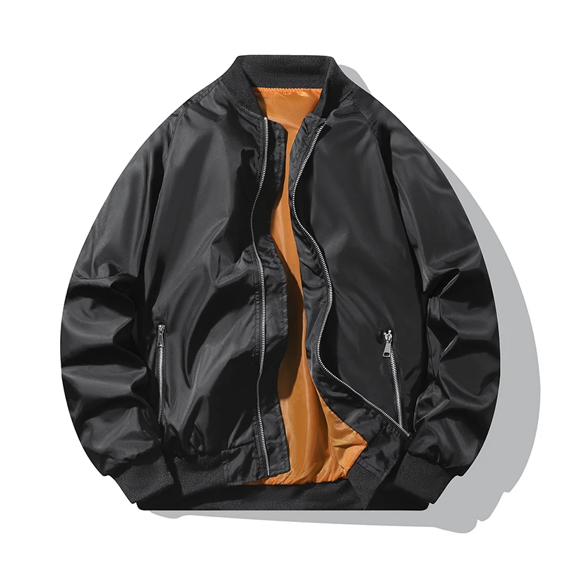 Men's Bomber Waterproof Detachable Breathable Simple Jacket Outdoor Windproof Men's Zipper Black Green Military Jacket Coat