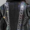 Diamond Rhinestones Jacket Men Top Quality Luxury Hot Drill Punk Club Outfit Jacket Autumn Black Jacket Coat Jaqueta Bomber 2