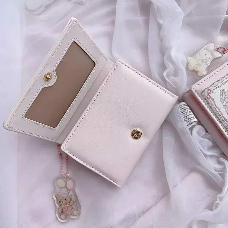 Sweet Wallet for Women Cute Original Square Fold Coin Purse Pu Leather Zip Animal Prints Aesthetic Bag Youth Wallet leather wallet women wallet coin purse wallet zipper wallets women purse women coin purse