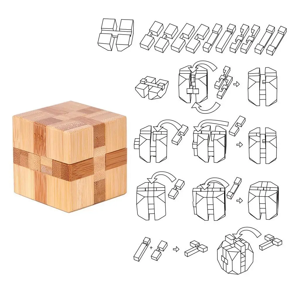Small 3D Interlocking IQ For Adults Kids Children Kong Ming Lock Brain Teaser Puzzle Toy Classic Toys