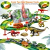 Dinosaur Toys for Kids Mist-spouting Volcano And Climbing Track Train Kit Toys for Boys/Girls Home schoolers Gift for Party Deco 2