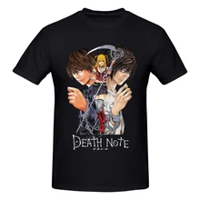 

Japan Anime Yagami Misa And Lawliet Death Note T shirt Harajuku Clothing T-shirt 100% Cotton Sweatshirts Graphics Tshirt Tee Top