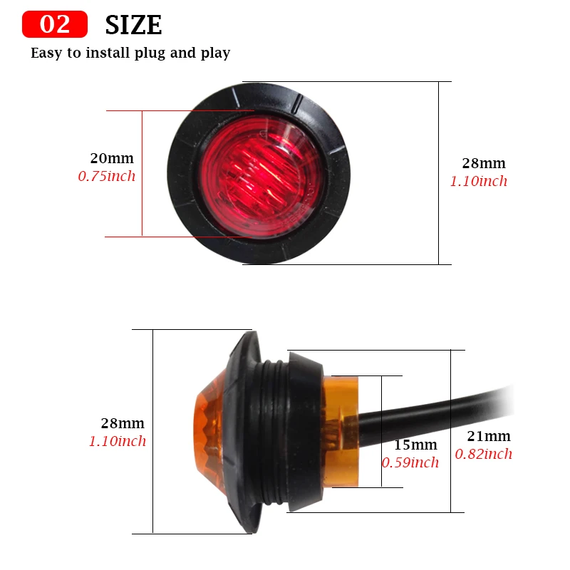 Marine Boat Transom LED Stern Light marine accessories marine boat lights marine hardware for Yacht 10PCS