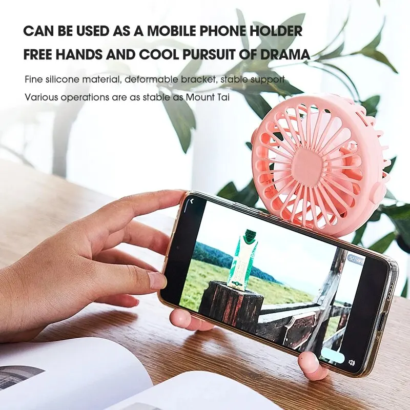 Portable Oscillating Pram Fan Mini Handheld Personal Car Seat Baby Fan with Flexible Tripod Clip-on USB Battery Operated 6