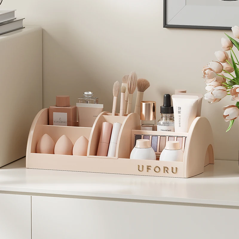 UFORU Cosmetics storage box Home dressing table desktop large capacity multi-functional skin care products compartment shelf 4