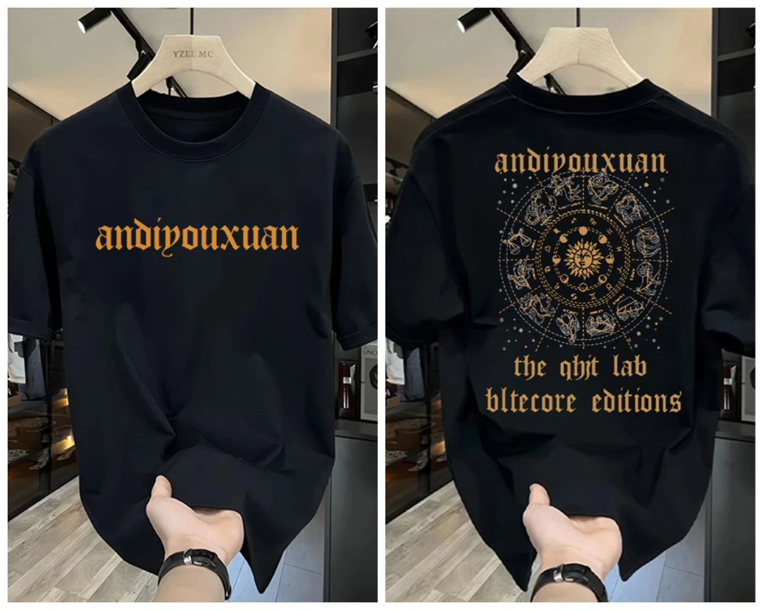 2026 코튼 패션 아메리칸 스타일 티셔츠 트렌디한 맞춤형 프린트 여름 라운드넥 캐주얼 반팔 셔츠 유니섹스