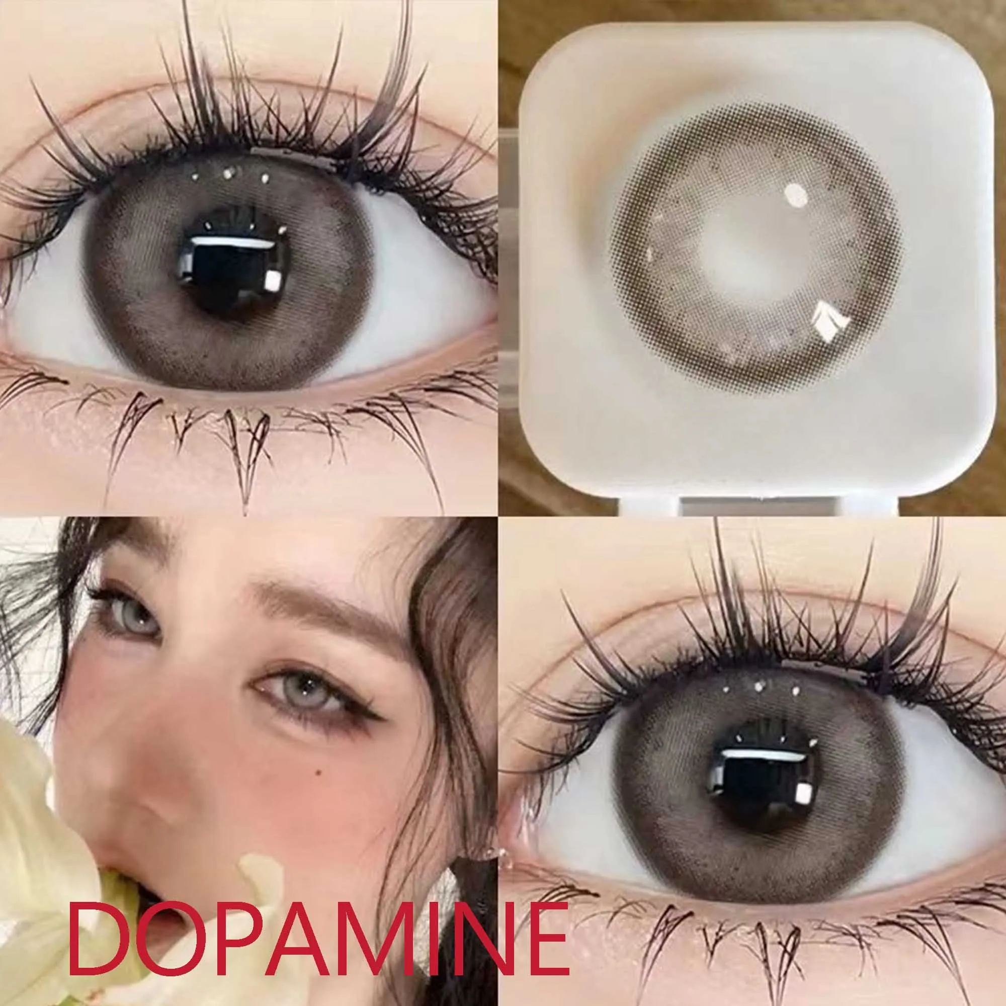 

14.20mm Women Men Cosmetic Soft Contacts Lenses for Eyes Colour Glasses with Prescription lentes de contacto Dopamine Brown