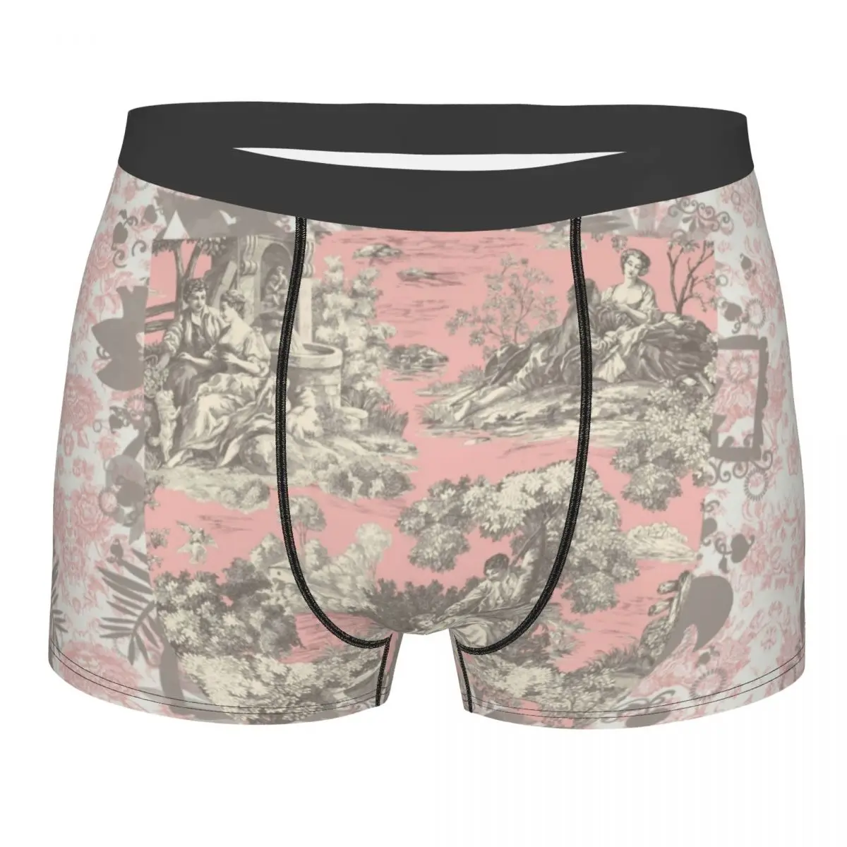 

Custom Toile De Jouy Boxers Shorts Mens French Motif Flora Briefs Underwear Fashion Underpants