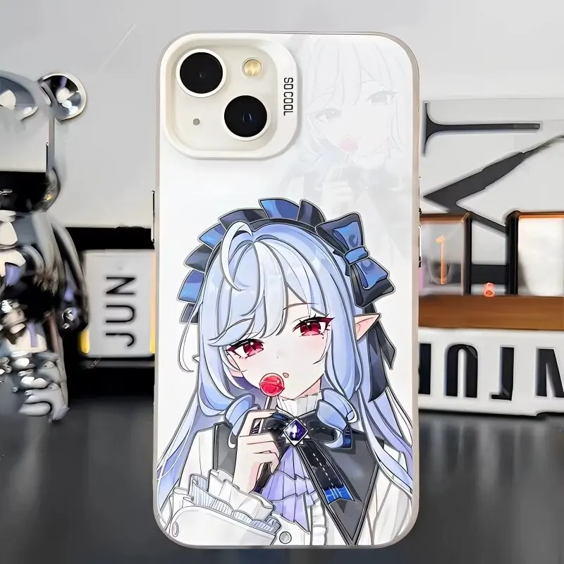 Silver Laser Hard Electroplated Phone Case Cover