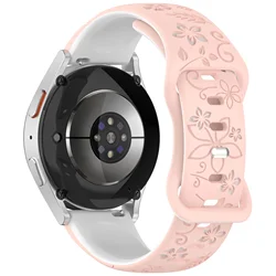 Durable Silicone Watch Strap - 18mm/20mm - Versatile Replacement Band - 20mm Width (Pink White)