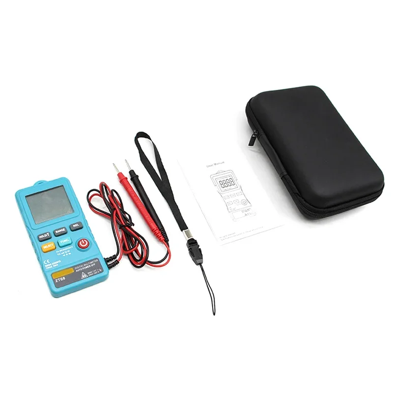 Mini Pocket Size ZT08 Digital Multimeter 8000 Counts Line Frequency True-RMS AC/DC Voltmeter Voltage Ohm Meter with Flash Light