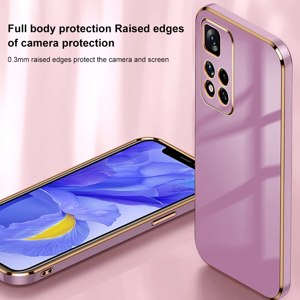Custodia ad anello quadrato di lusso per Xiaomi Redmi Note 10 11 Pro Max Plus 10S Cover Redmi 10 Note 10 Pro 4G 5G Bag in silicone_voghion.com