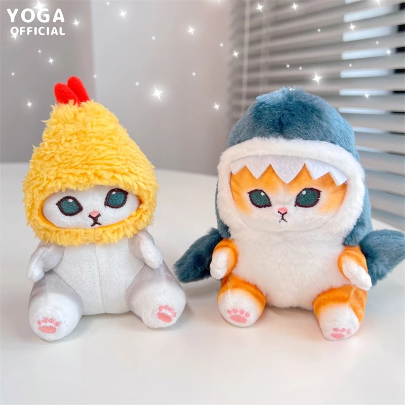 

Mofusand Cute Shark Cat Fried Shrimp Cat Plush Doll Pendant Doll Beautiful Room Car Bag Decoration Pendant