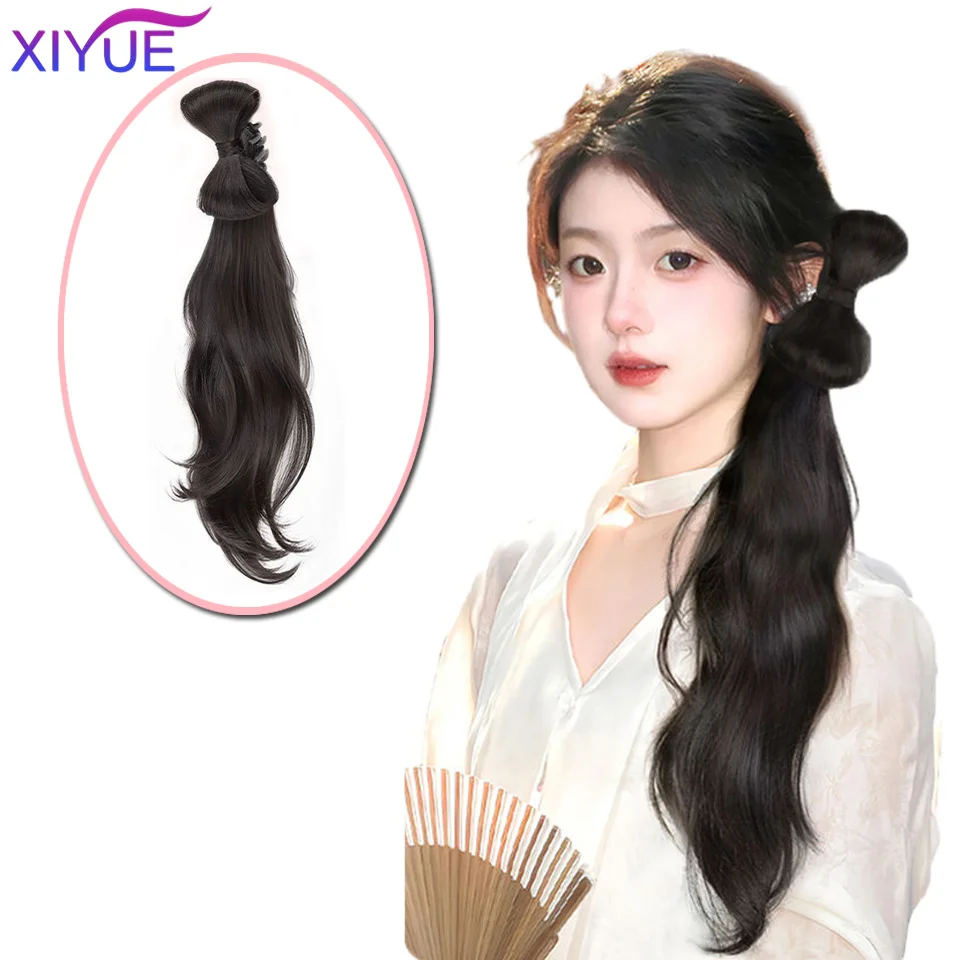 XIYUE   wig, bun, new Chinese style ponytail style wig bag, ancient costume wig, cheongsam, hair bun, headdress, wig, ancient