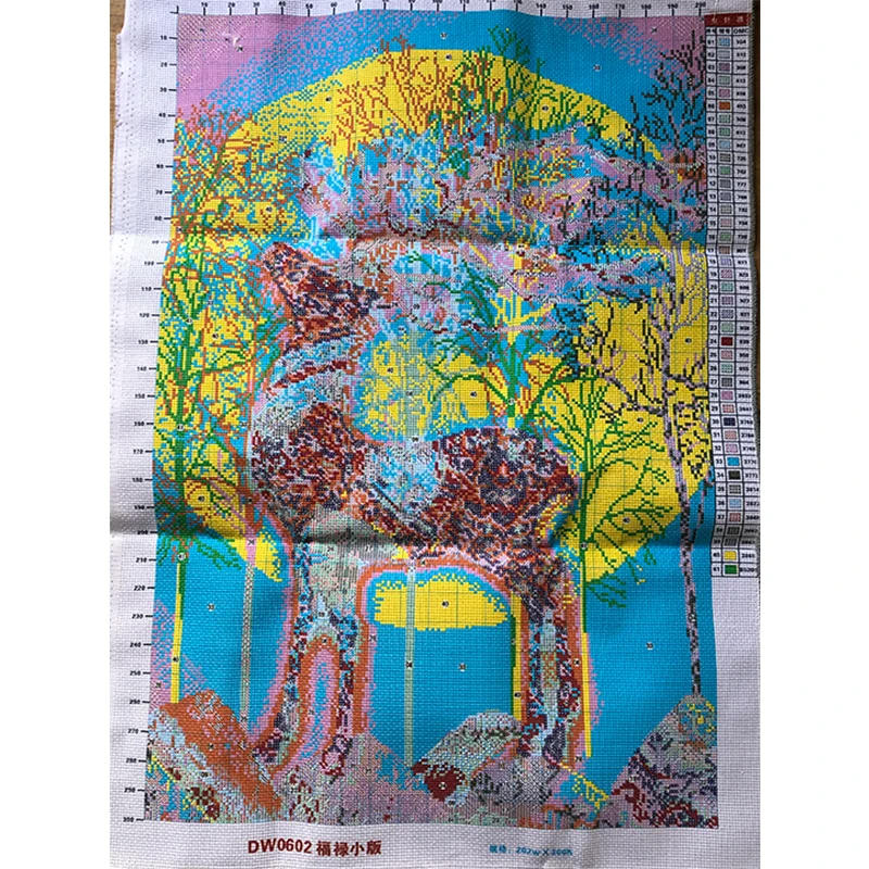 Needlework DIY Printed Patterns Deer Cross Stitch Sets For Embroidery Kit Full Embroidery Simple European Cross-Stitching cross stitch kit,embroidery hoop,cross stitch tools