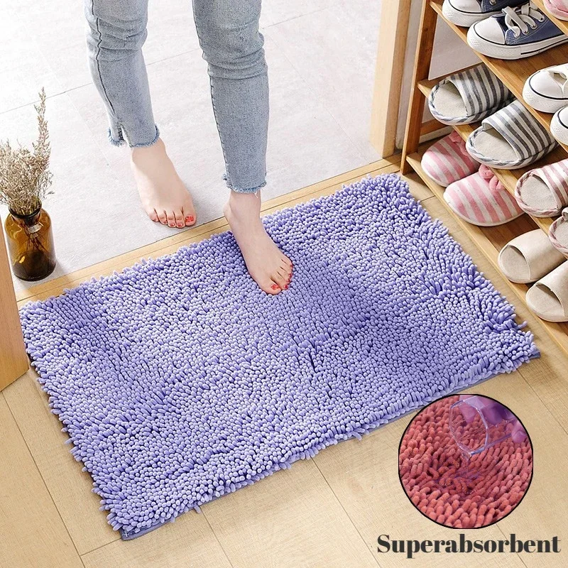 Chenille 100% Cotton 24 Living room rug extra large Bathroom decorations  and accessories Rug runner Alfombra cocina Hallway runn - AliExpress