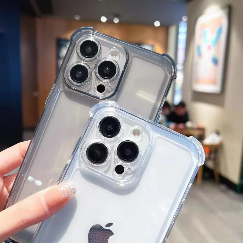 Transparent phone case Four corner bubble protection against falling For iPhone 15 14 13 12 Phone 15 14  13 12 Pro P