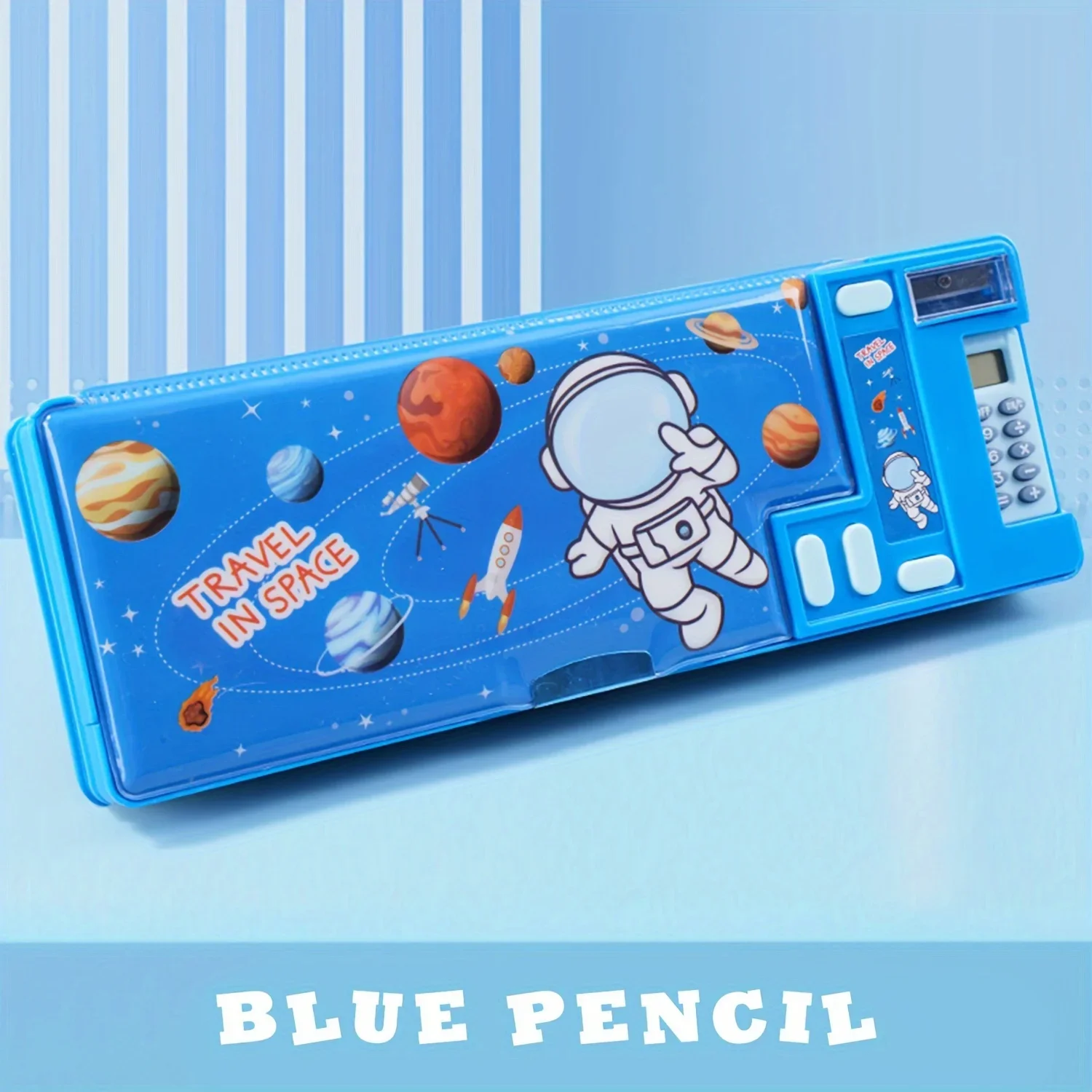 مقلمة متعددة الوظائف للأطفال مع آلة حاسبة، منظم مك...